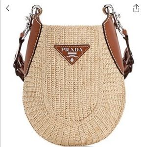 Prada Small Raffia Hobo